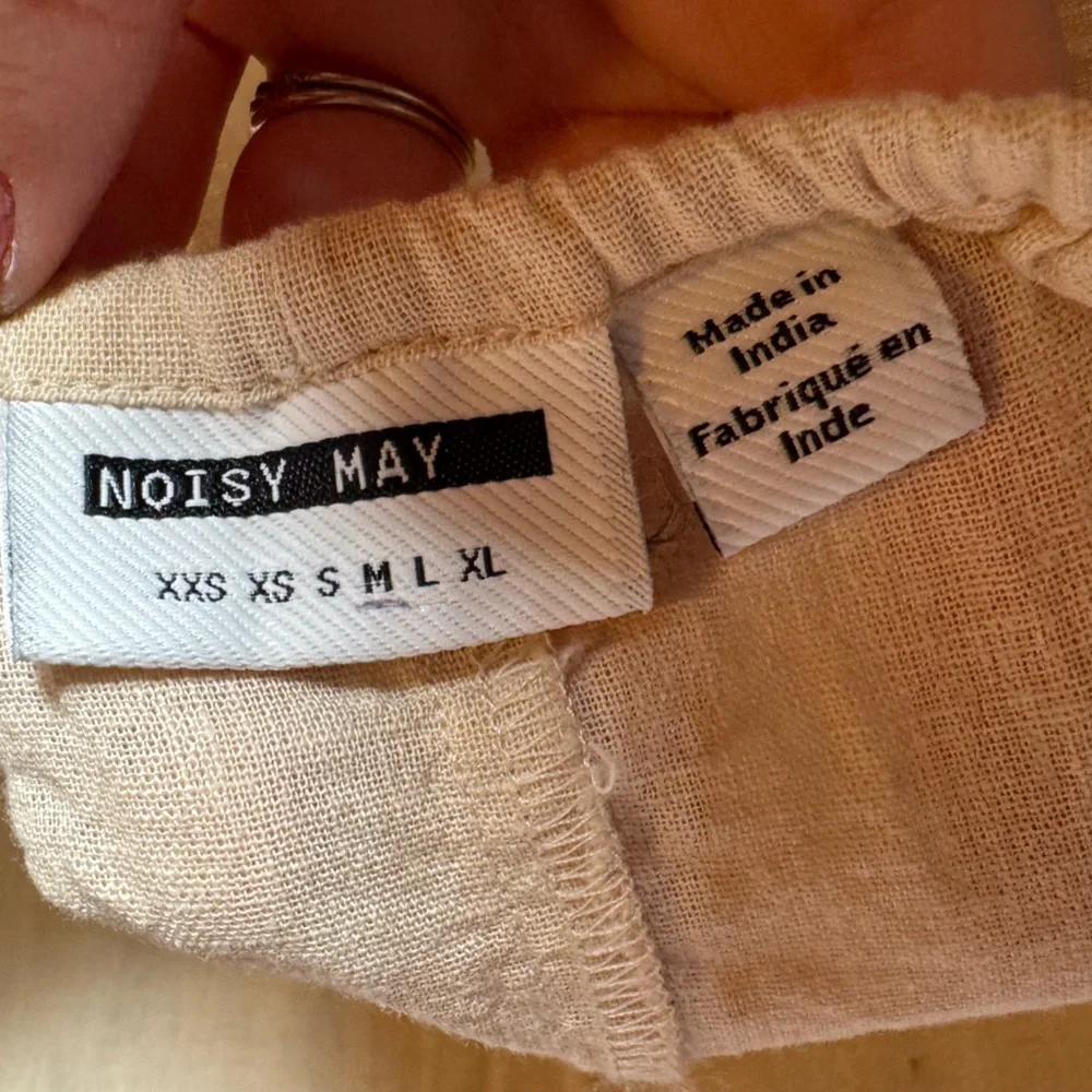 Noisy May‎ linen halter neck mini dress in cream women’s size medium